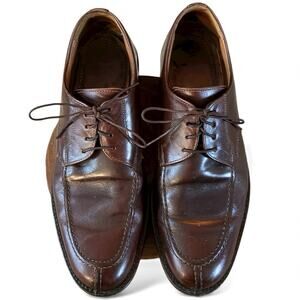 Johnston & Murphy Dark Brown Split Toe Oxford Leather Shoe Men's Size 9M